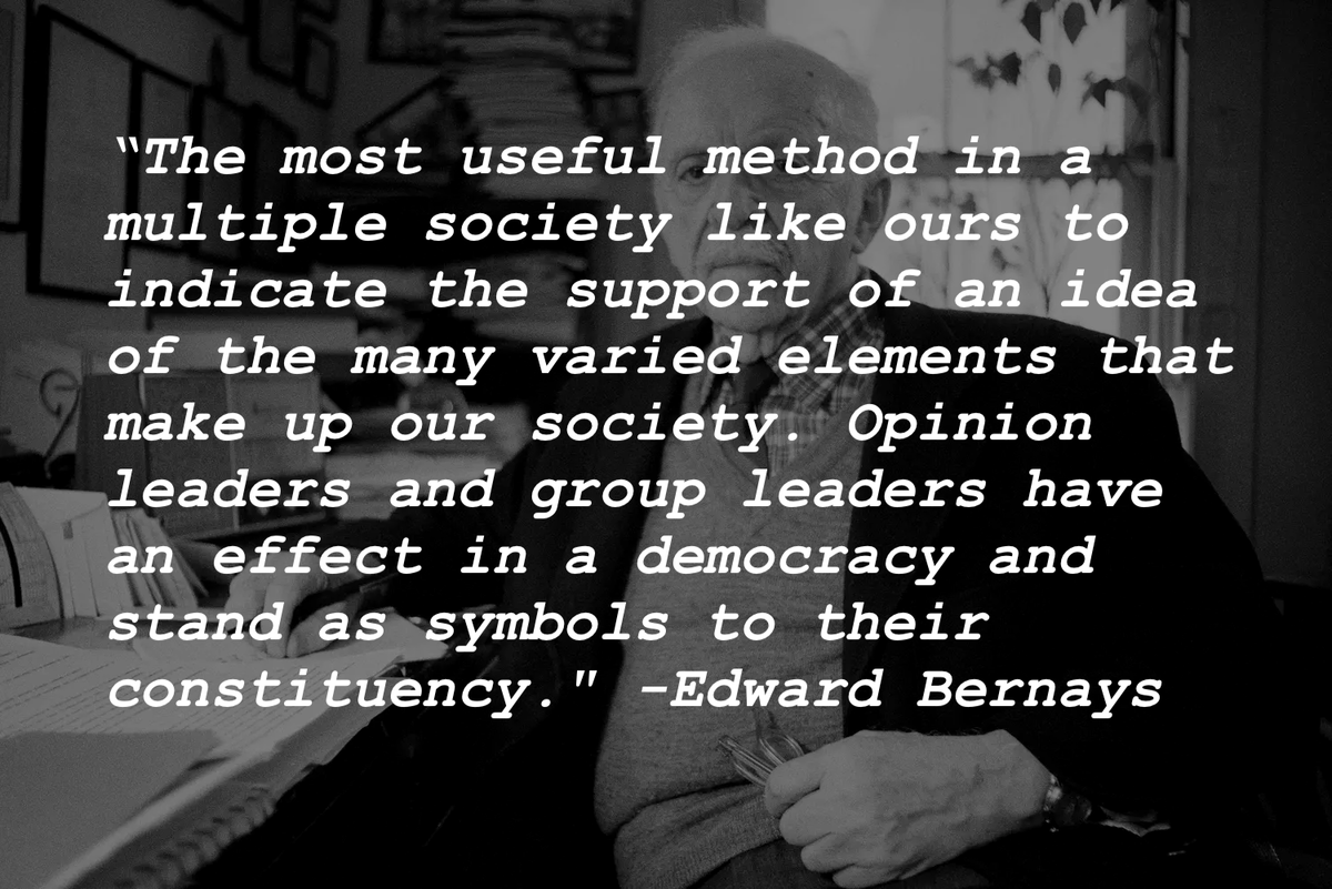 Edward Bernays and the Engineering of Consent 𝔄𝔫𝔱𝔥𝔬𝔫𝔶 𝔬𝔣 𝔚𝔢𝔰𝔱𝔤𝔞𝔱𝔢