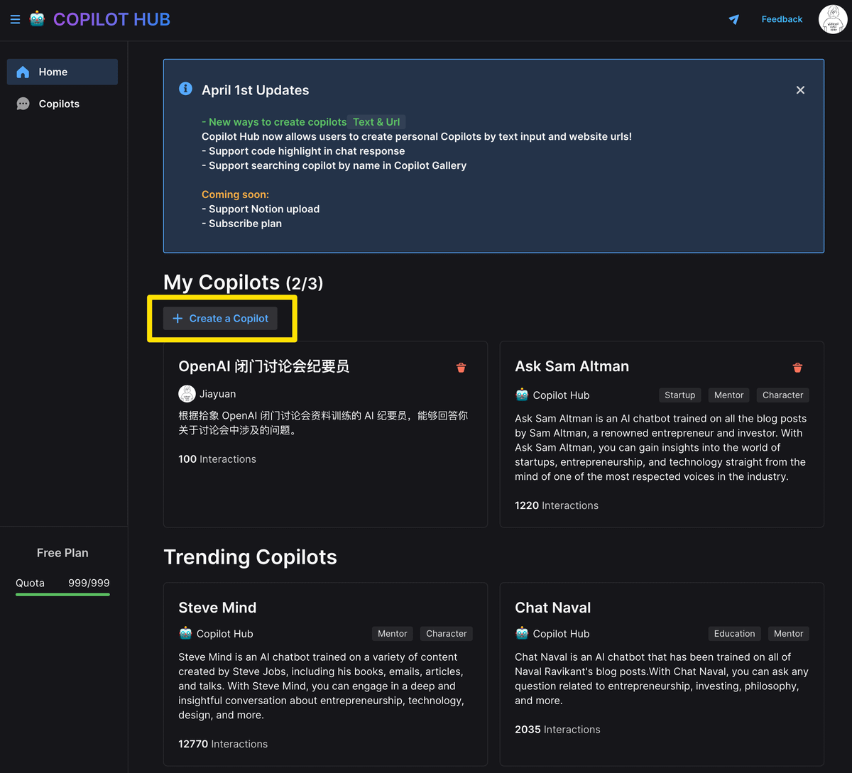 Creating Custom AI Chatbots with Copilot Hub | jiayuan