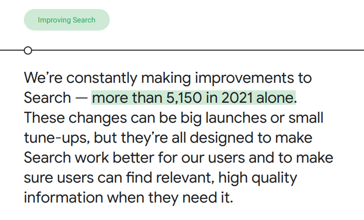 cambios realizados en google en 2021