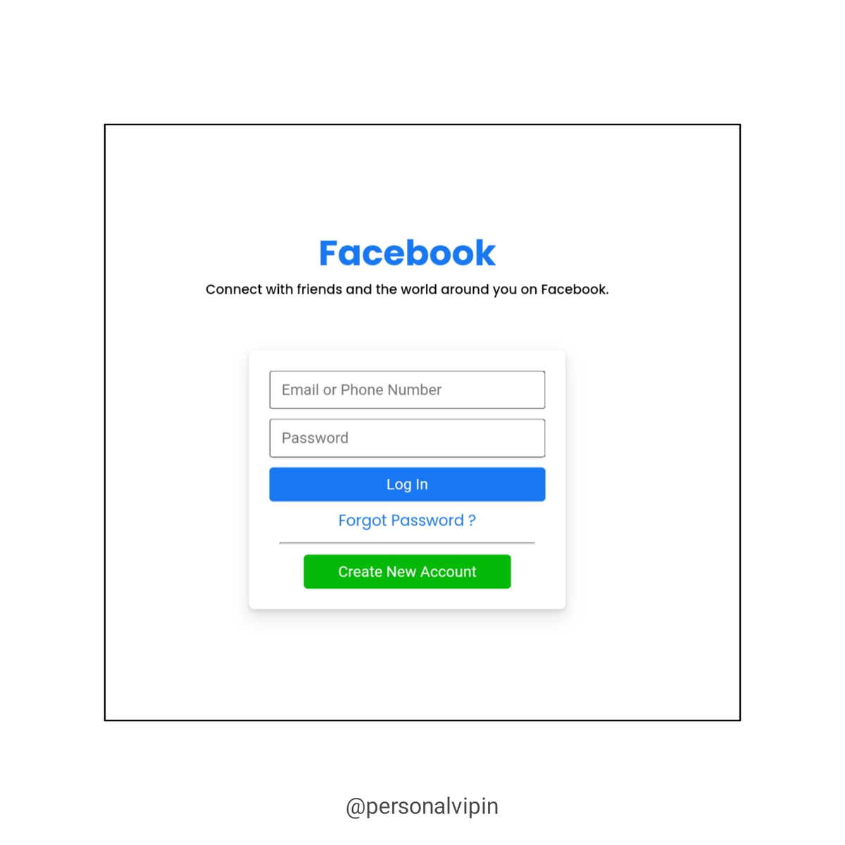 How to Create Facebook Login Page in HTML and CSS