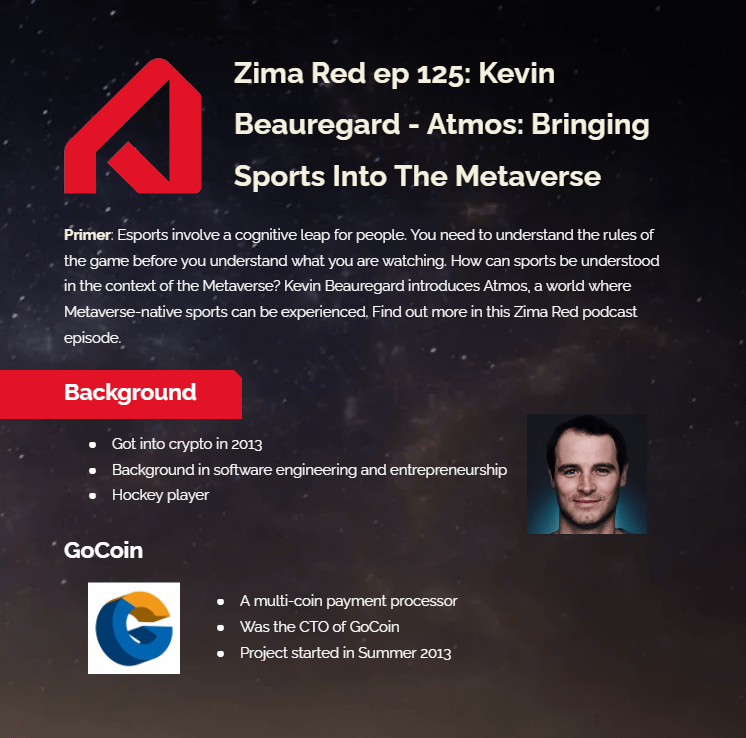 Zima Red ep 125: Kevin Beauregard - Atmos | The Reading Ape | Podcasts ...