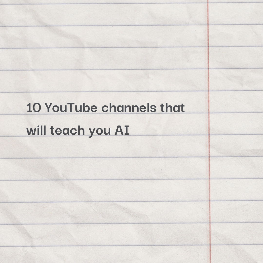 Top 10 YouTube Channels for AI Learning | Shushant Lakhyani