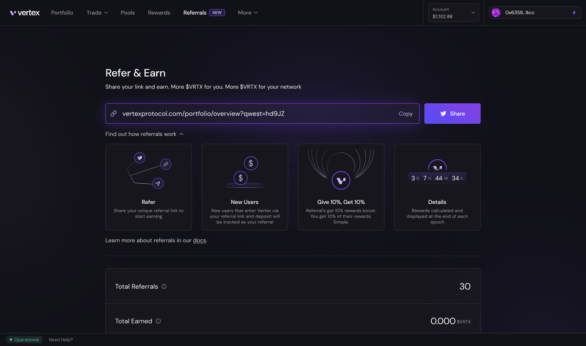 Introducing Vertex Referrals | Vertex 🏔